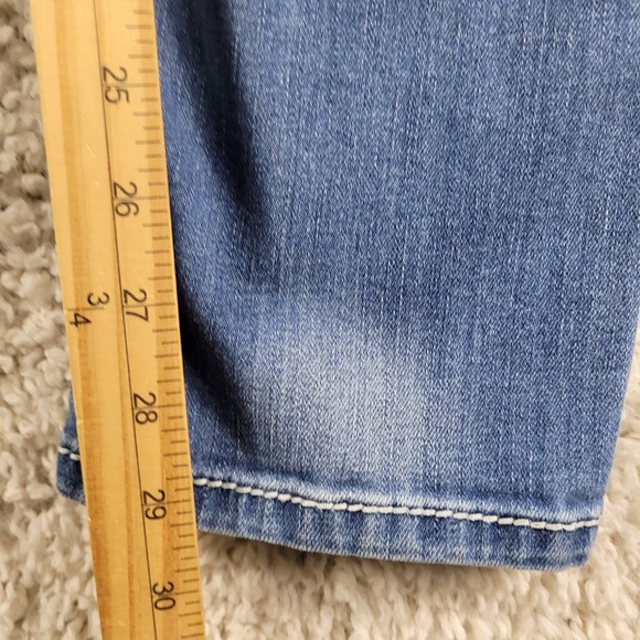 Miss Me Jeans Women's Size 31x30 Blue Skinny Embellished Aztec Flap Pockets - Picture 9 of 16